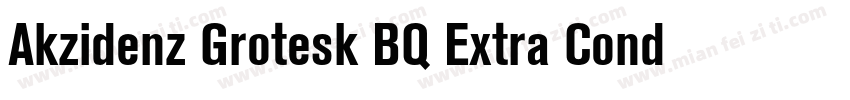 Akzidenz Grotesk BQ Extra Conde Bol字体转换